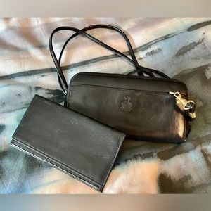 Charter Club Black Leather Wallet - Clutch - Crossbody